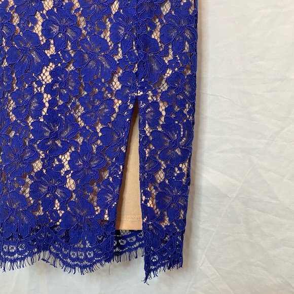 LuLus Blue Lace She’s a Knockout Bodycon Mini Dress - Picture 4 of 14